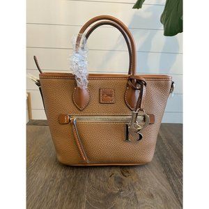 Dooney Bourke Pebble Grain Handle Tote - Small Tan Caramel Purse